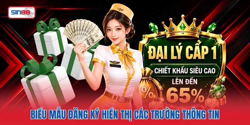 Biểu mẫu đăng ký hiển thị các trường thông tin