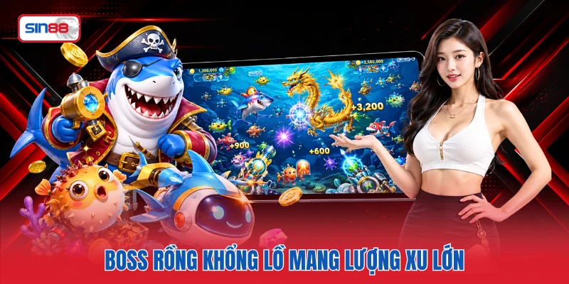 Boss rồng khổng lồ mang lượng xu lớn